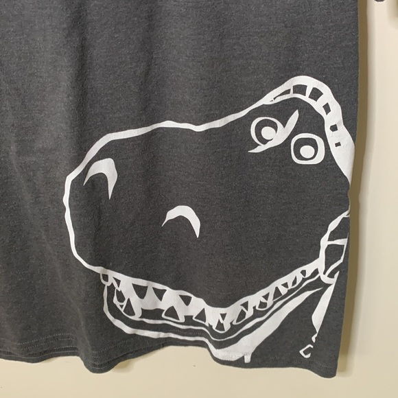 Disney parks authentic I’m a nervous Rex Toy Story dinosaur Heather Gray cotton - Picture 3 of 7
